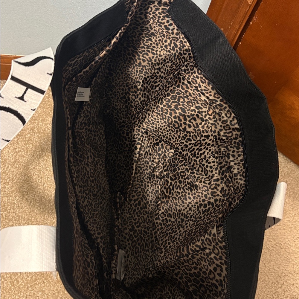 Victoria's Secret | Black Tote with White Branded Straps - Picture 3 of 3